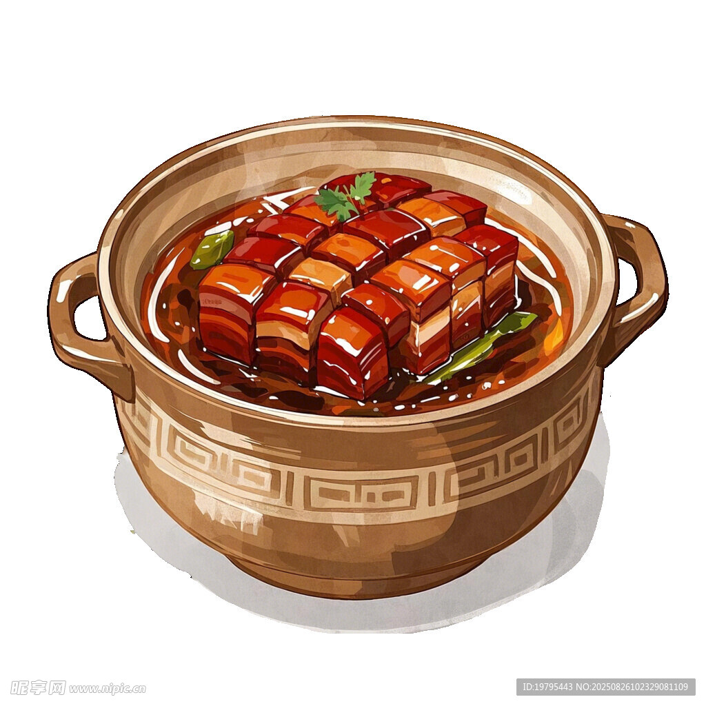 砂鍋中的美味紅燒肉