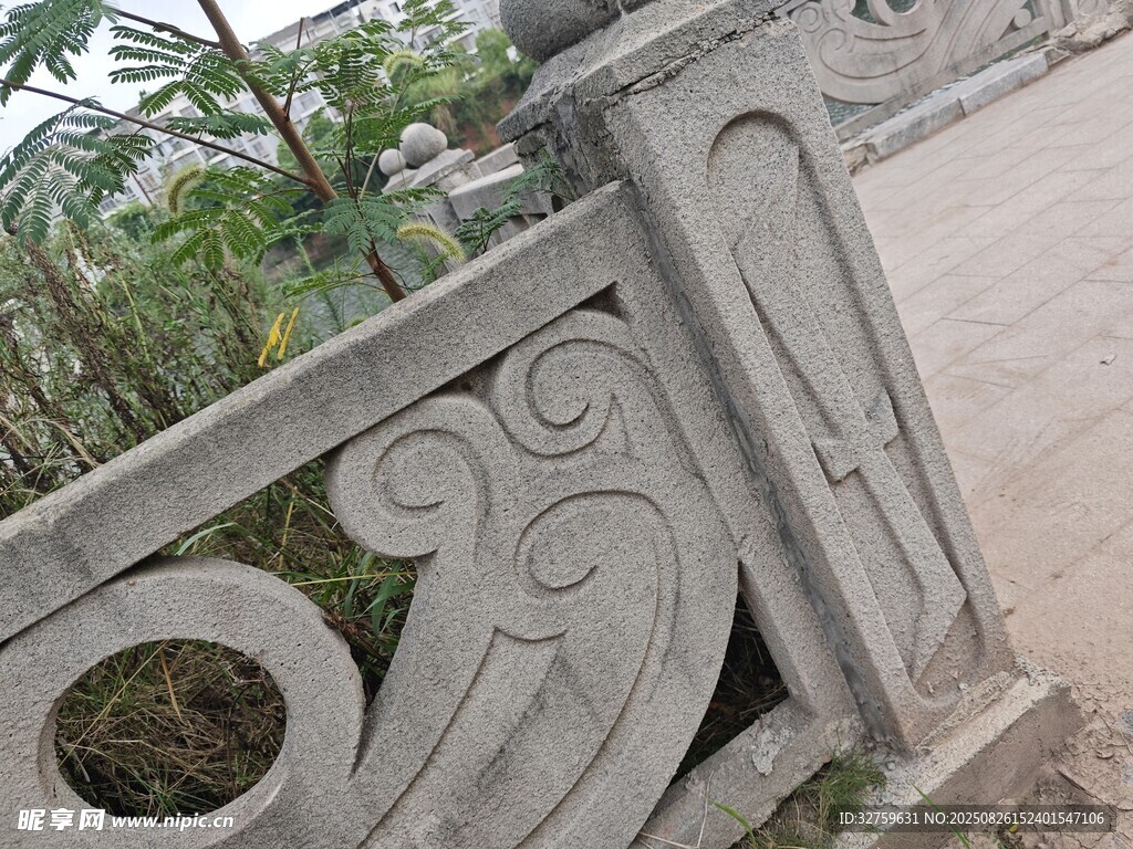 精美石雕欄桿細(xì)節(jié)展示