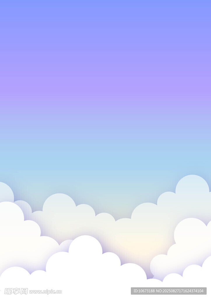 夢幻云端天空背景圖