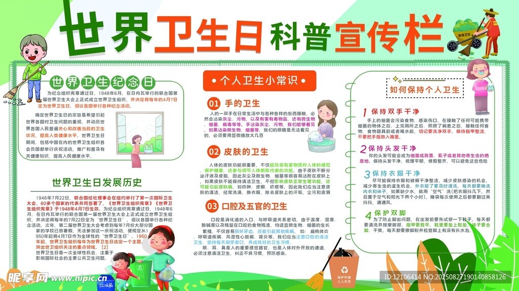 世界衛(wèi)生日科普宣傳欄