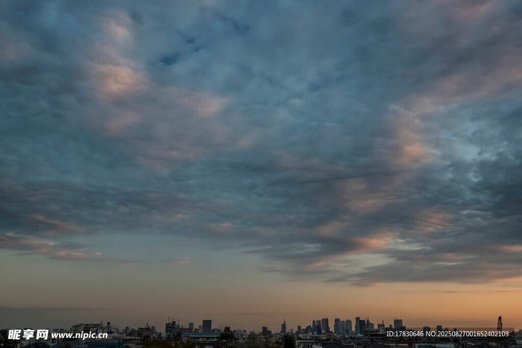 城市黃昏天空美景