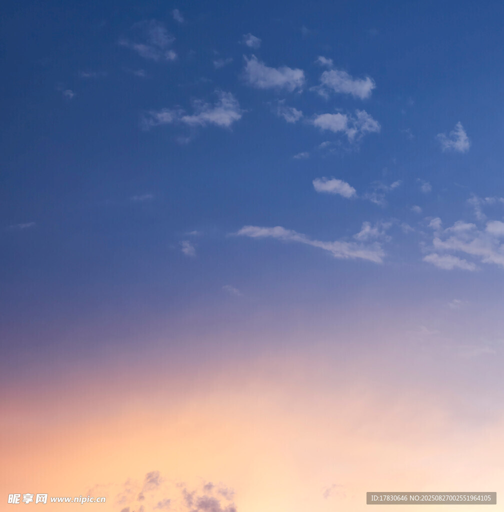 黃昏時分的美麗天空