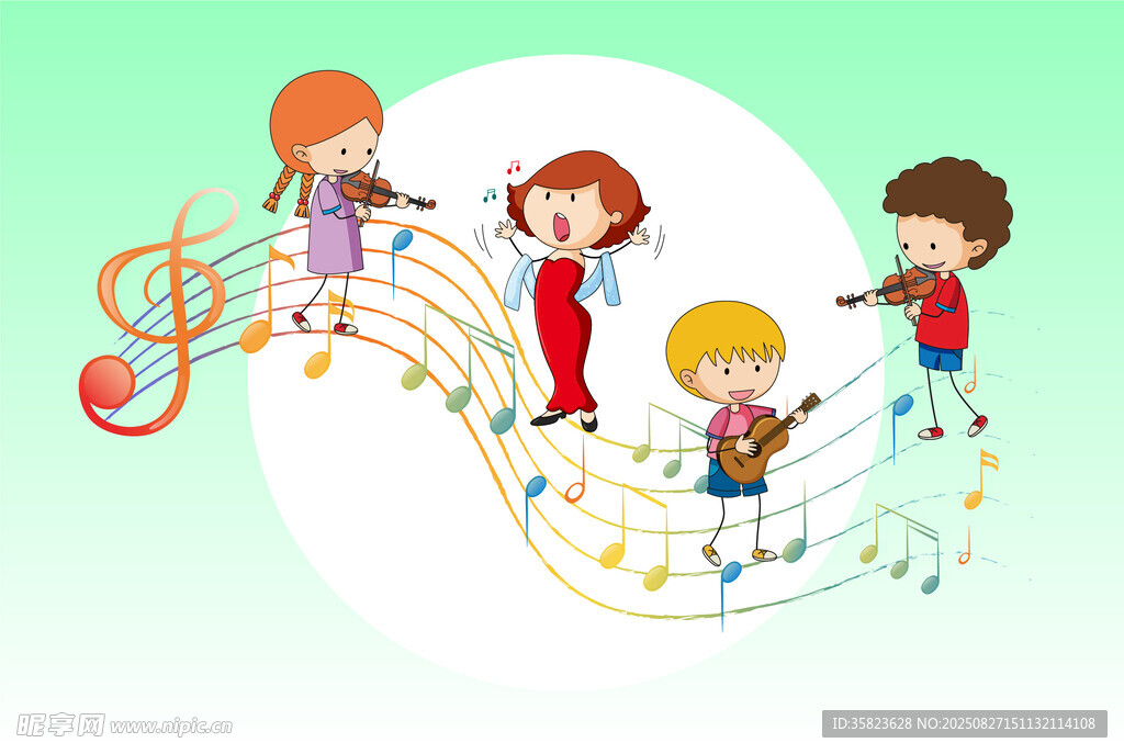 兒童音樂插圖