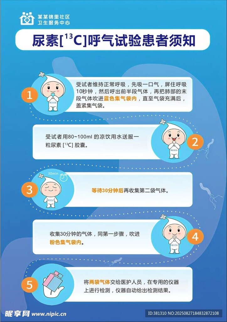 尿素 13C呼氣試驗(yàn)患者須知