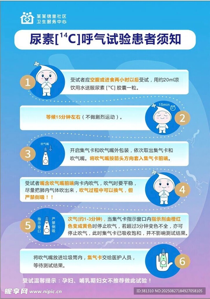 尿素 14C呼氣試驗患者須知
