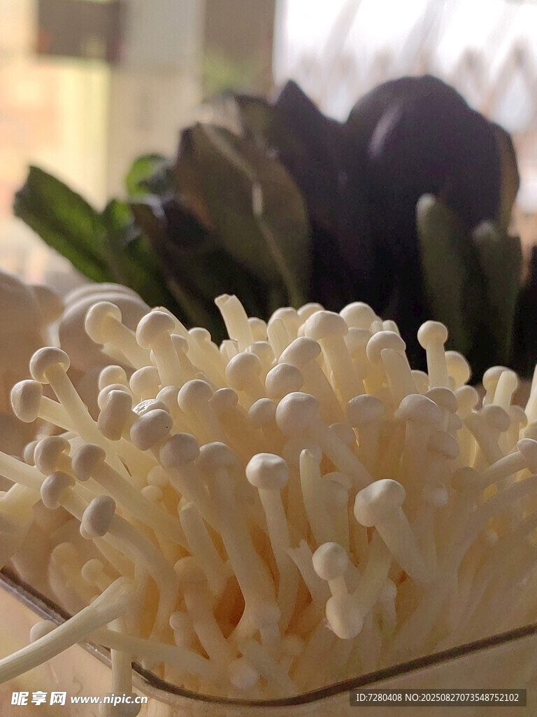 新鮮金針菇特寫