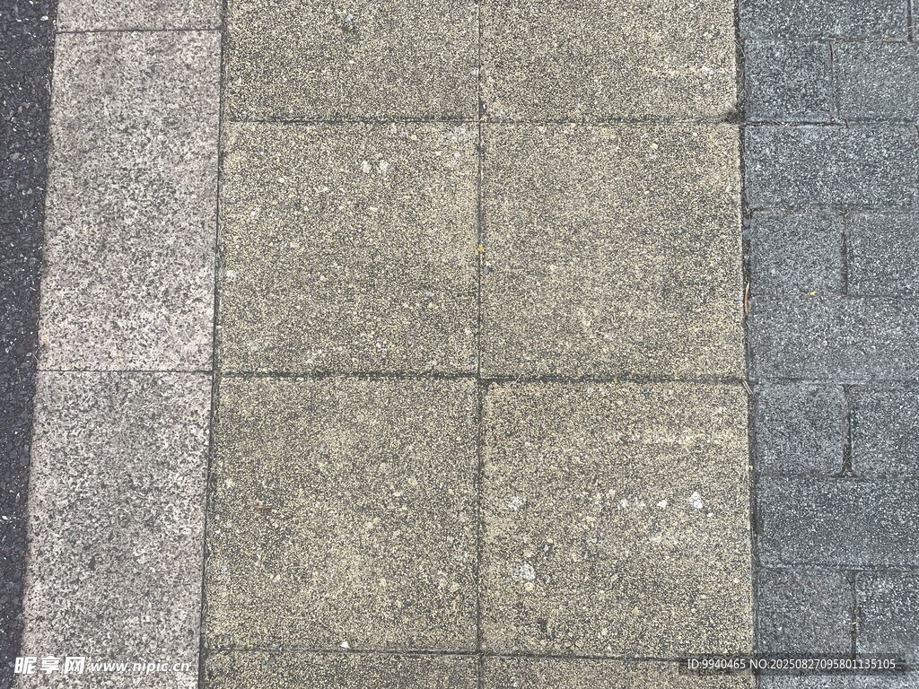 灰色方形拼接地面紋理