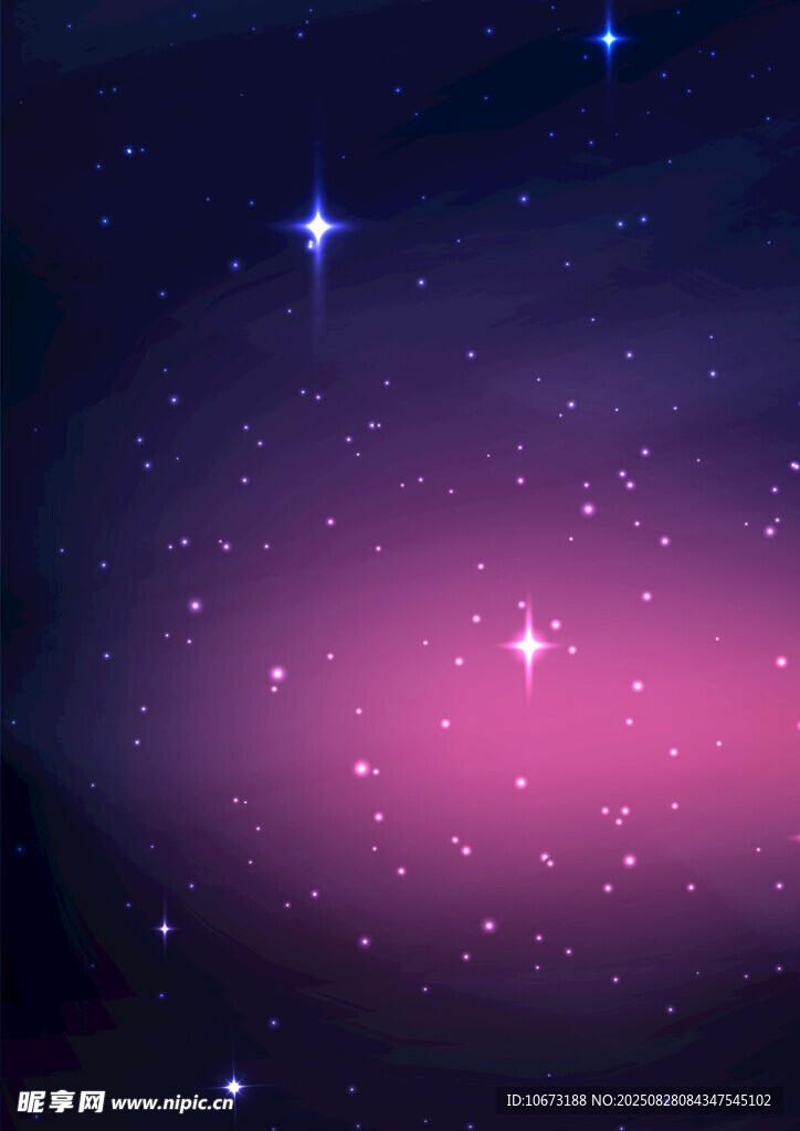 夢(mèng)幻紫色星空背景圖
