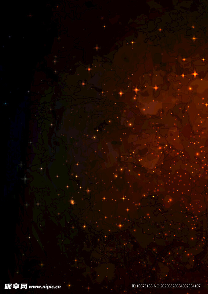 夢(mèng)幻閃爍的星空背景