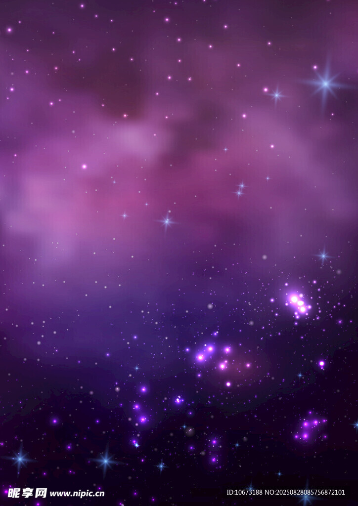 夢(mèng)幻紫色星空宇宙景象