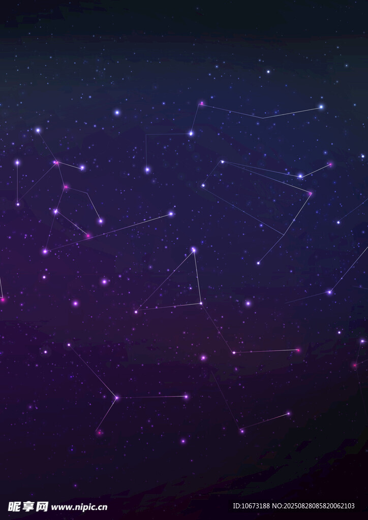 夢幻星空下的璀璨星座