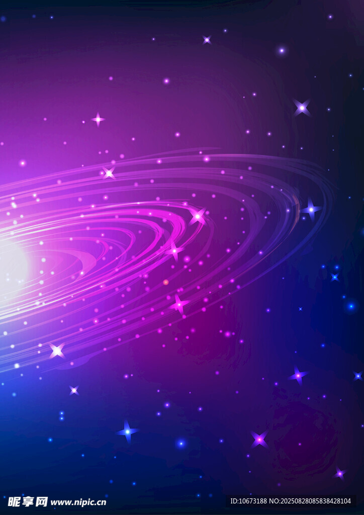夢幻紫色星系星空背景