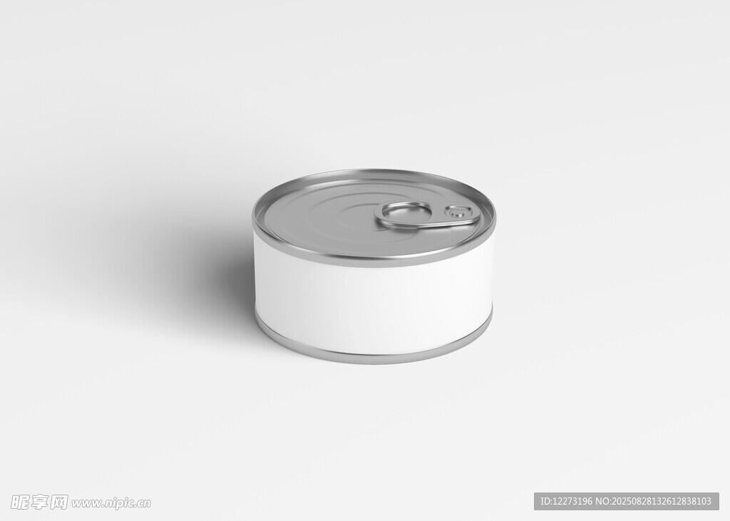 白色罐頭包裝模型展示
