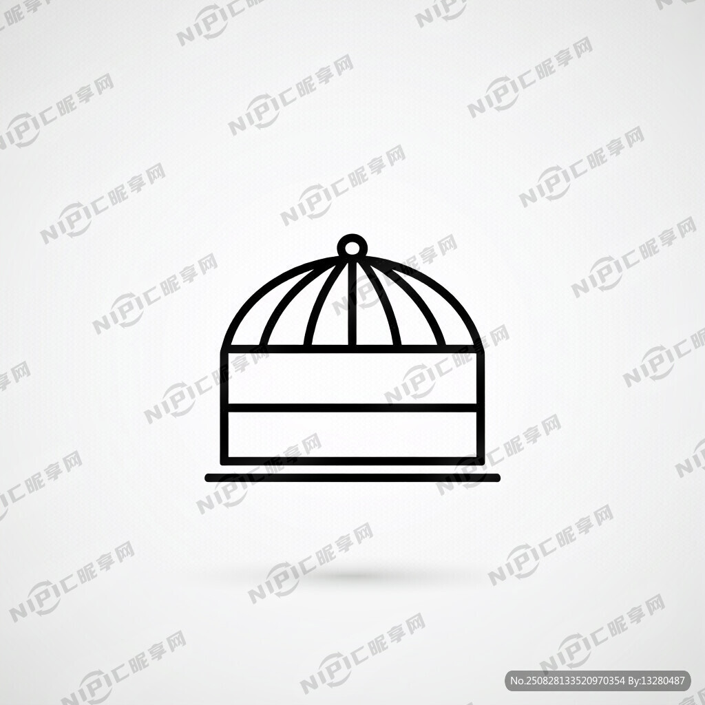 生成一個簡約的籠屜的標志