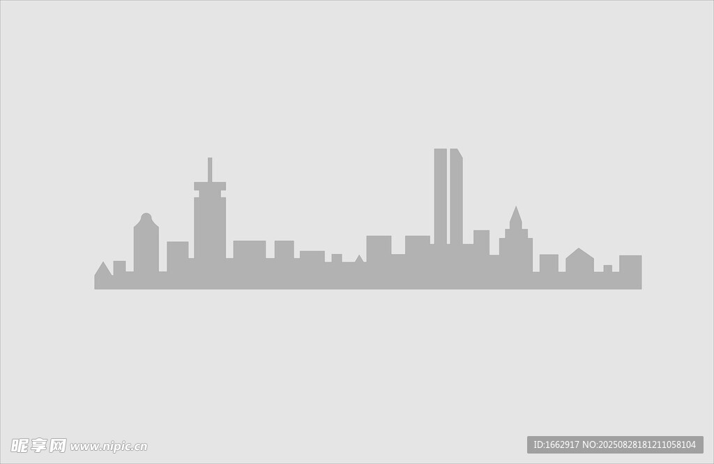 城市樓房剪影