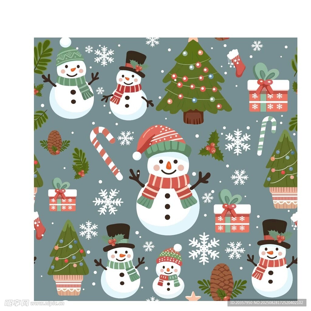 圣誕節(jié)圖案 雪人