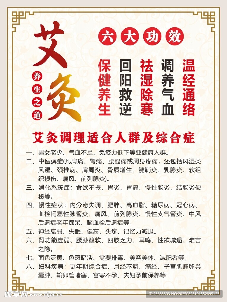艾灸理療海報(bào)素材