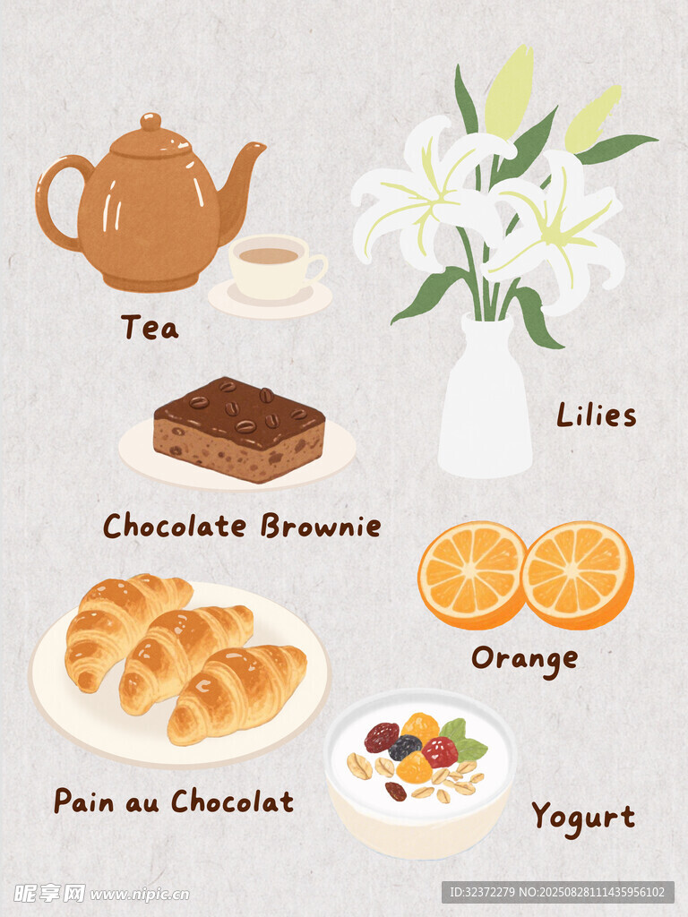 精致茶點(diǎn)與花卉優(yōu)雅組合