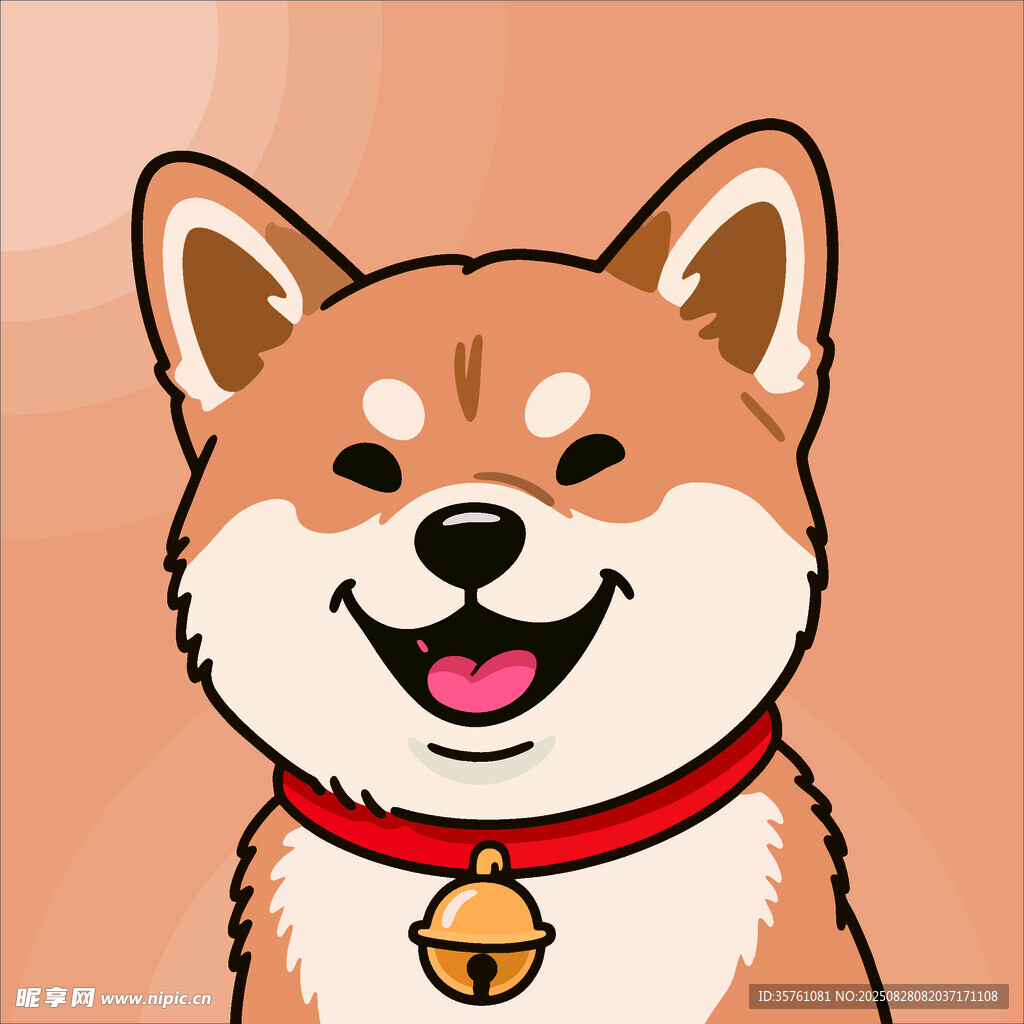 柴犬創(chuàng)意抽象兒童手繪插畫(huà)