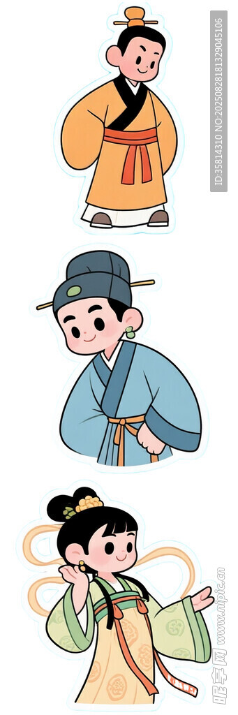 古代人物形象插畫