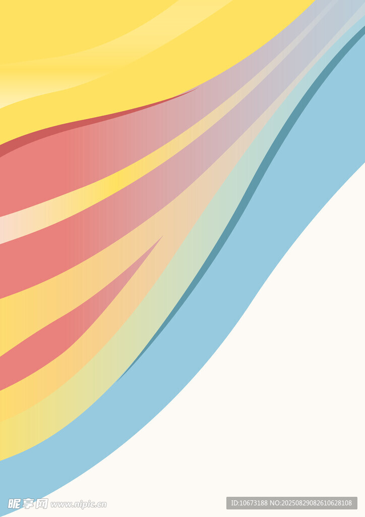 多彩波浪形抽象背景圖案