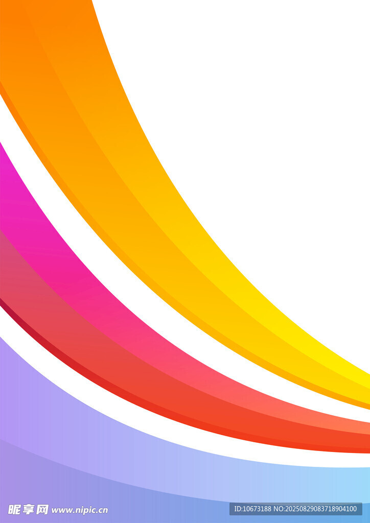 多彩動感曲線背景圖案