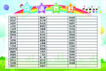 你追我趕班級人員花名冊
