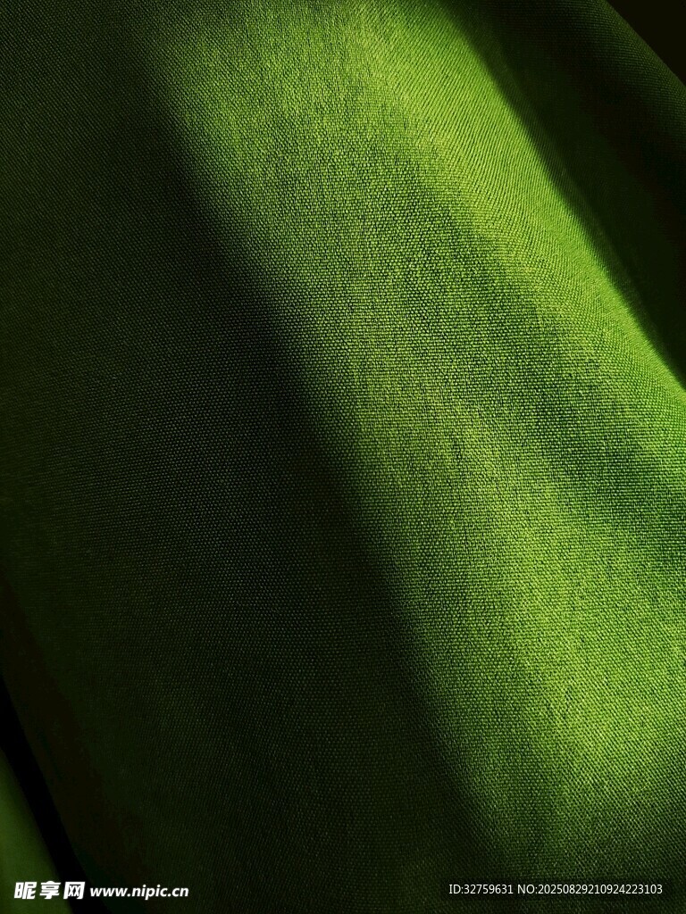綠色織物的光影紋理