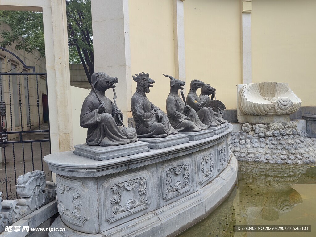 中式人物石雕景觀