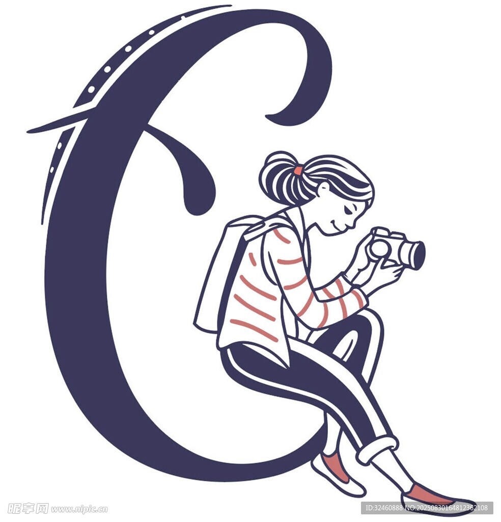 女孩專注攝影瞬間 C
