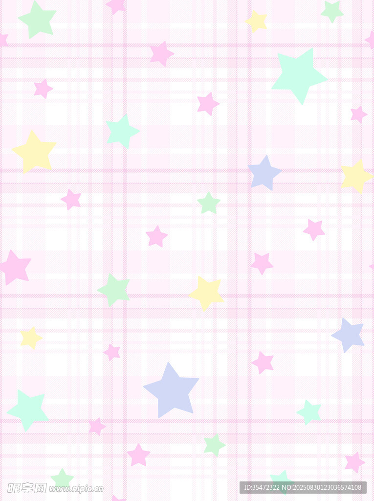 夢幻星星格子背景圖案