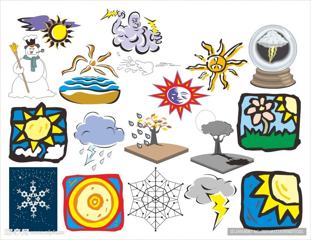 天氣圖案 天氣標識 天氣符號 