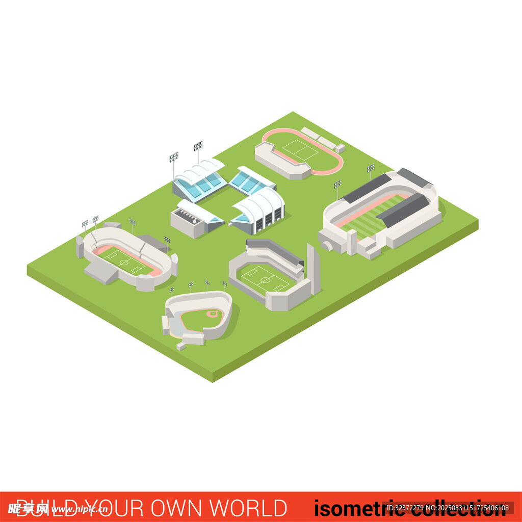 綠色場地建筑模型設計