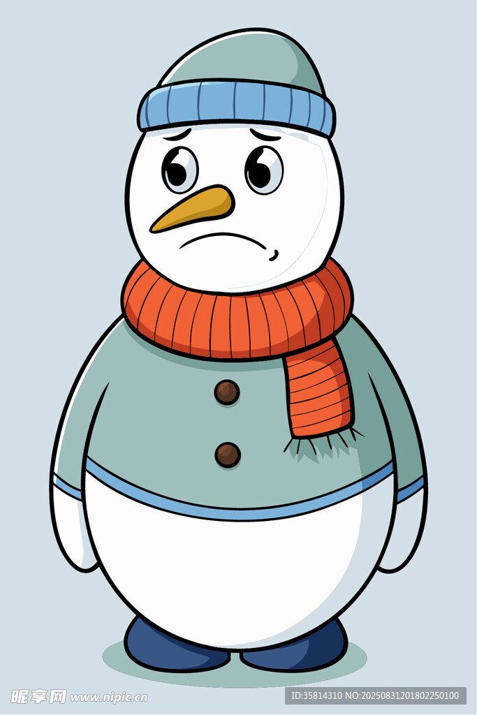 可愛卡通雪人形象