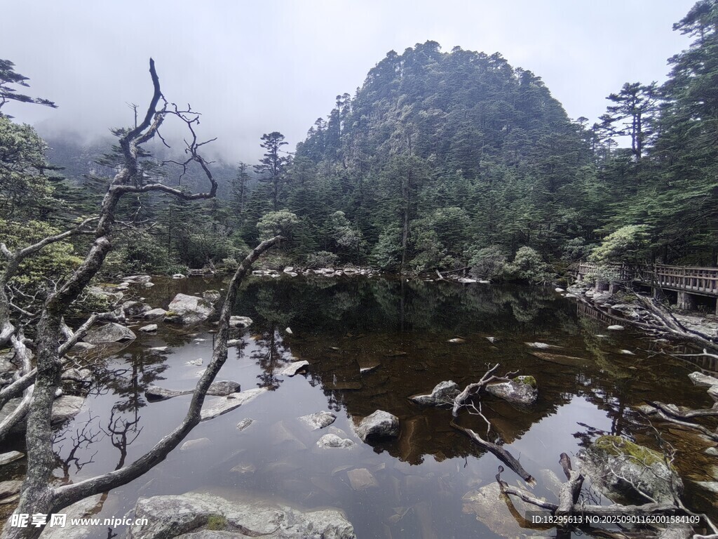 山間幽潭  自然靜謐之景
