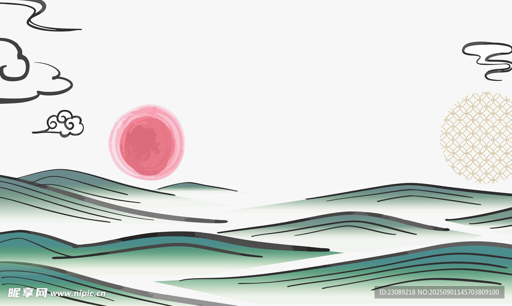 古風(fēng)山水背景
