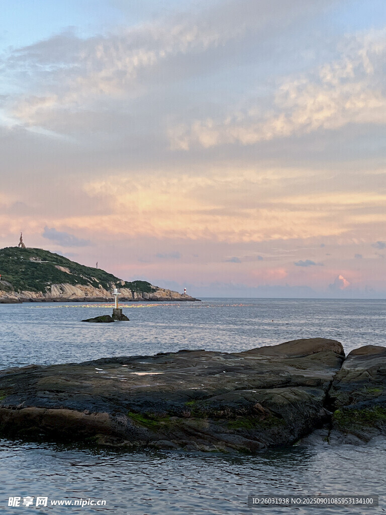海邊暮色