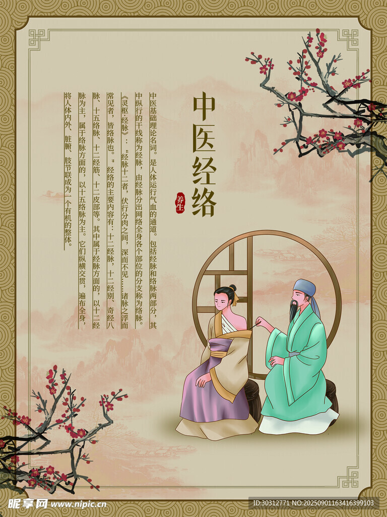 古代中醫(yī)問(wèn)診場(chǎng)景圖