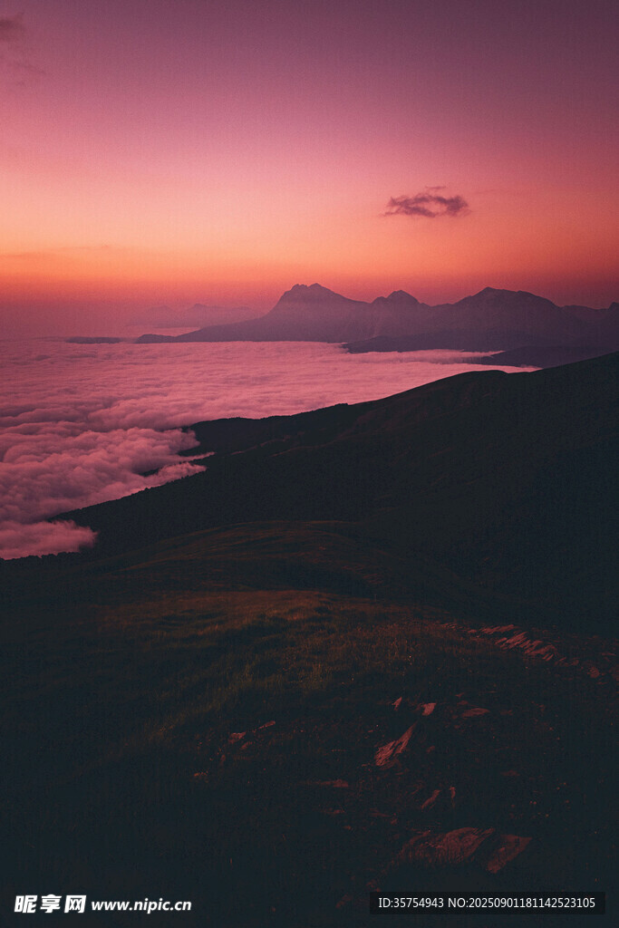 海邊日落美景
