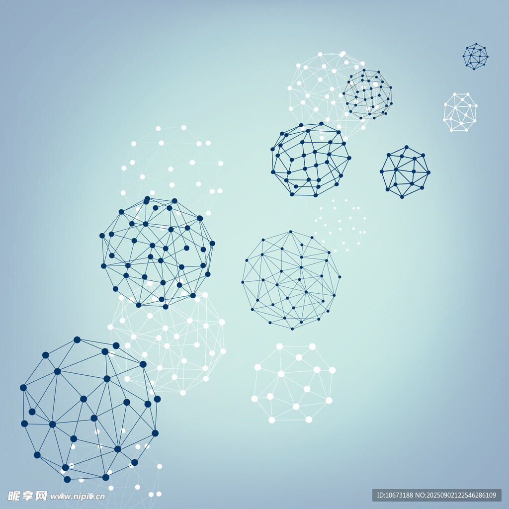 科技感分子結構背景圖