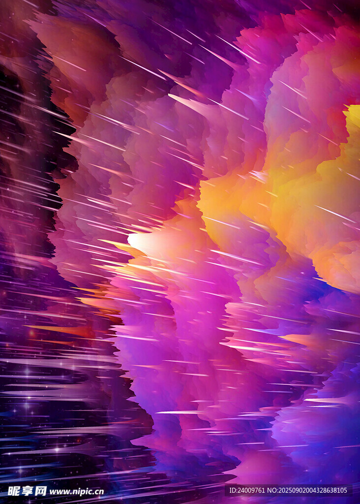 夢幻絢麗抽象色彩背景圖