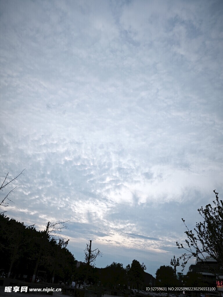天空中飄浮的美麗云彩