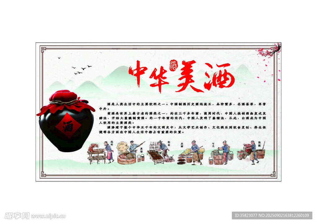 中華美酒文化宣傳海報(bào)
