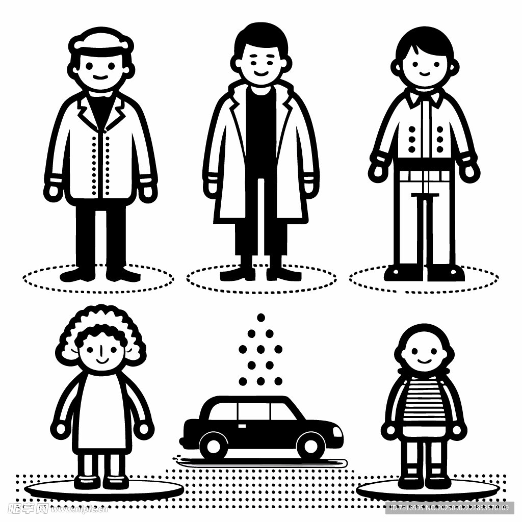 人物與車輛場景示意