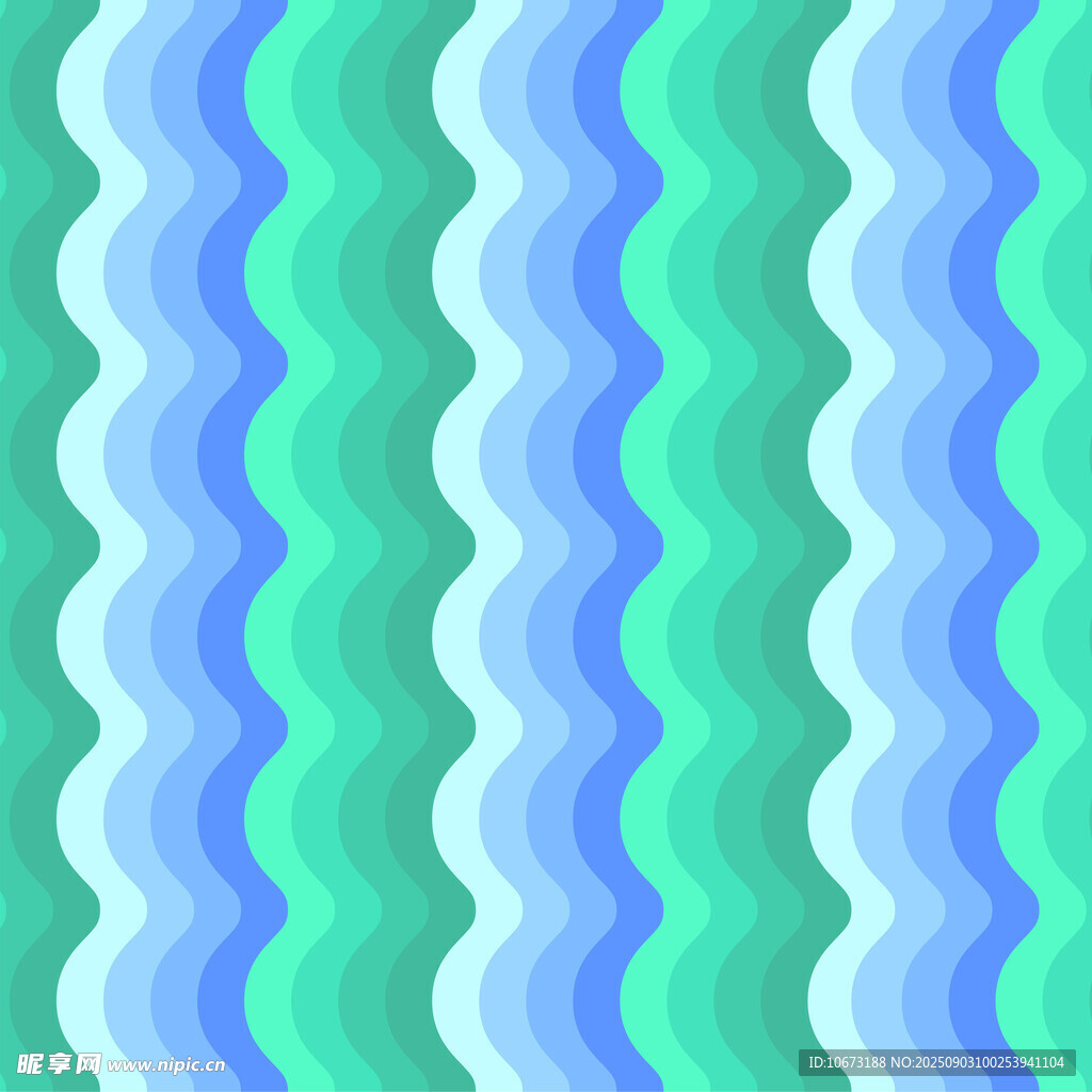 藍(lán)綠波浪紋幾何圖案背景