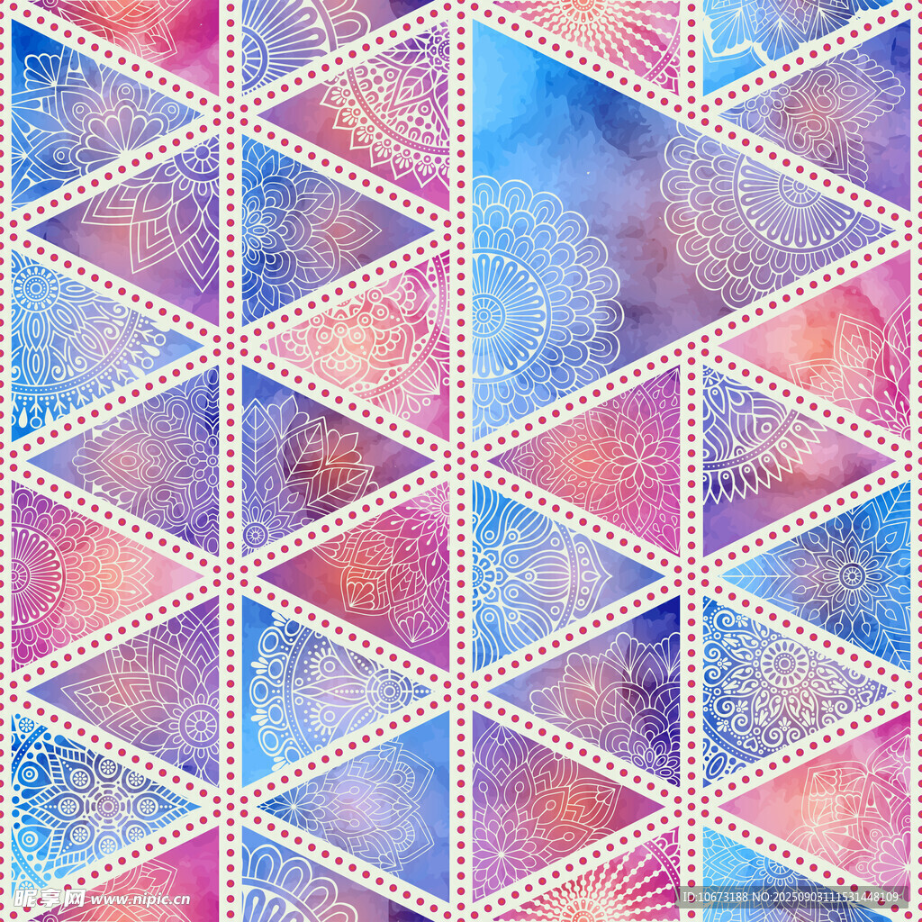 夢幻幾何星空圖案背景