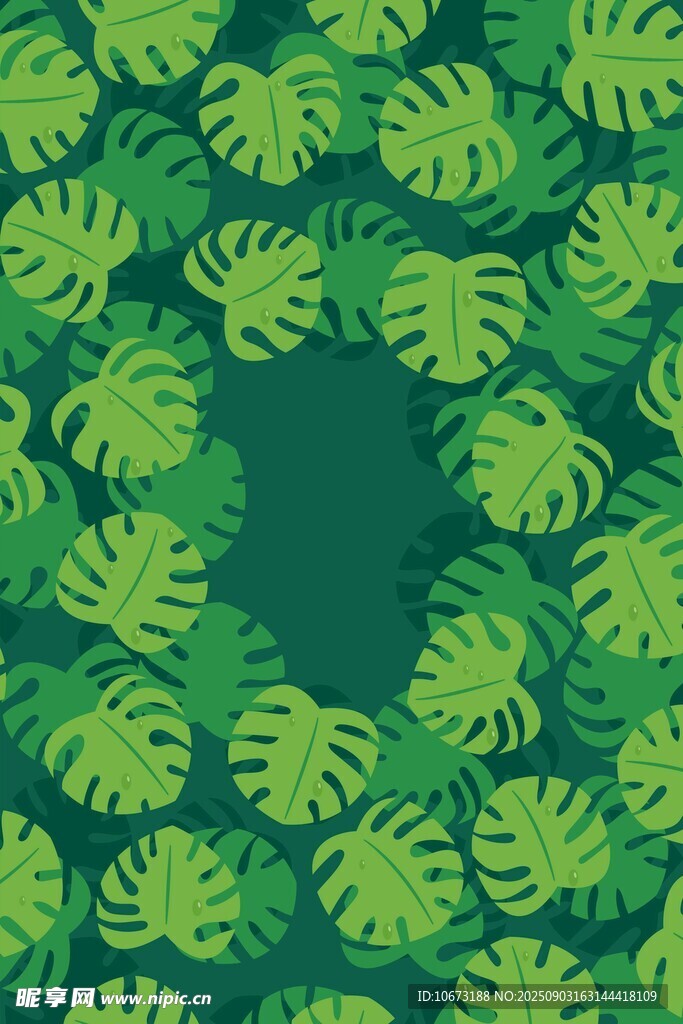 熱帶風(fēng)龜背竹葉圖案背景