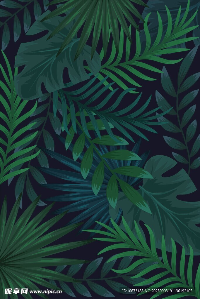 熱帶植物背景圖案