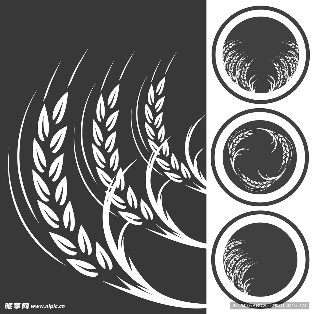 麥穗圖案設(shè)計元素