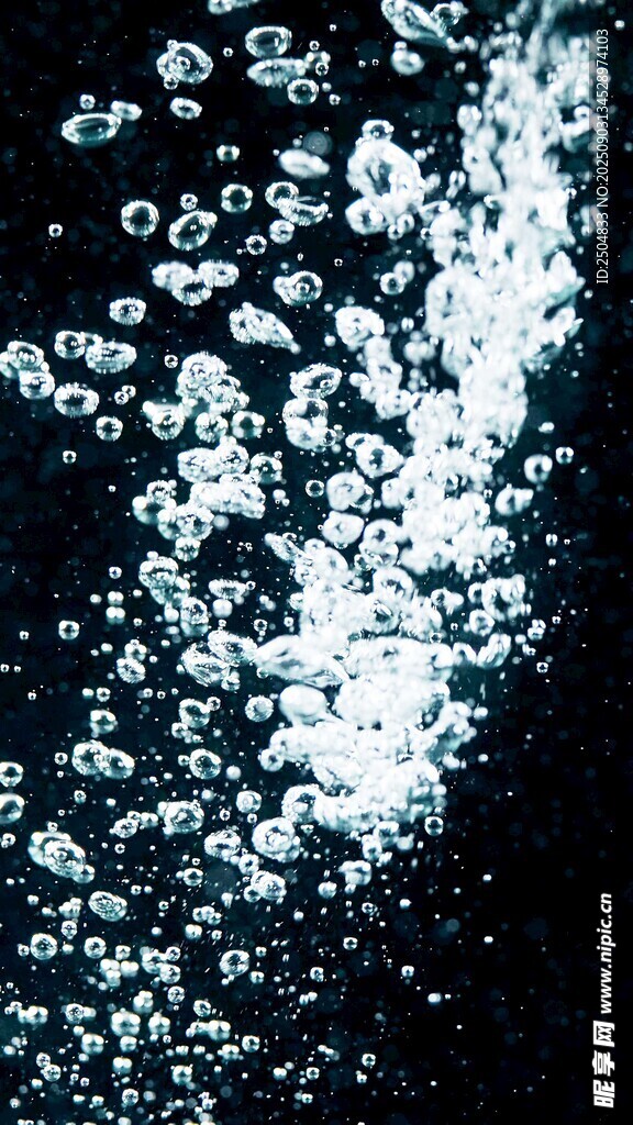 水中氣泡特寫